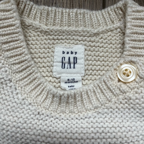 BabyGap Knit Sweater Cream & Navy Size 6-12m - Picture 3 of 7